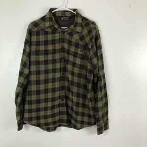 VOLCOM Button Down Plaid Flannel Lumberjack Shirt Long sleeves Mens Size M